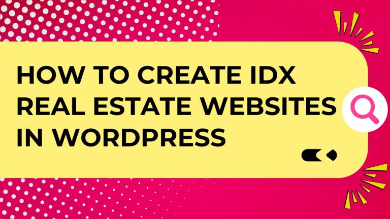 create idx real estate websites